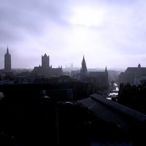 La ville de Gand dans le brouillard - Belgique  - collection de photos clin d'oeil, catégorie paysages